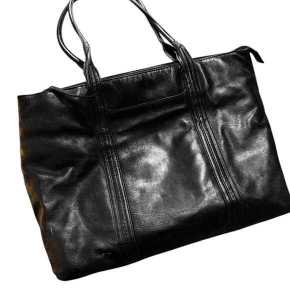 Banana Republic Classic Leather Tote — Black - Picture 2 of 7